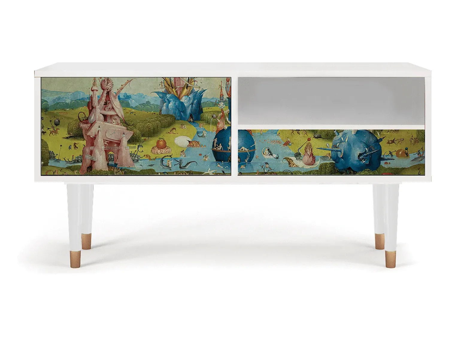 Móvel De Tv| Mueble de TV - 115х59х48 cm - T3 - The Garden 2 by Bosch, Branco Bege