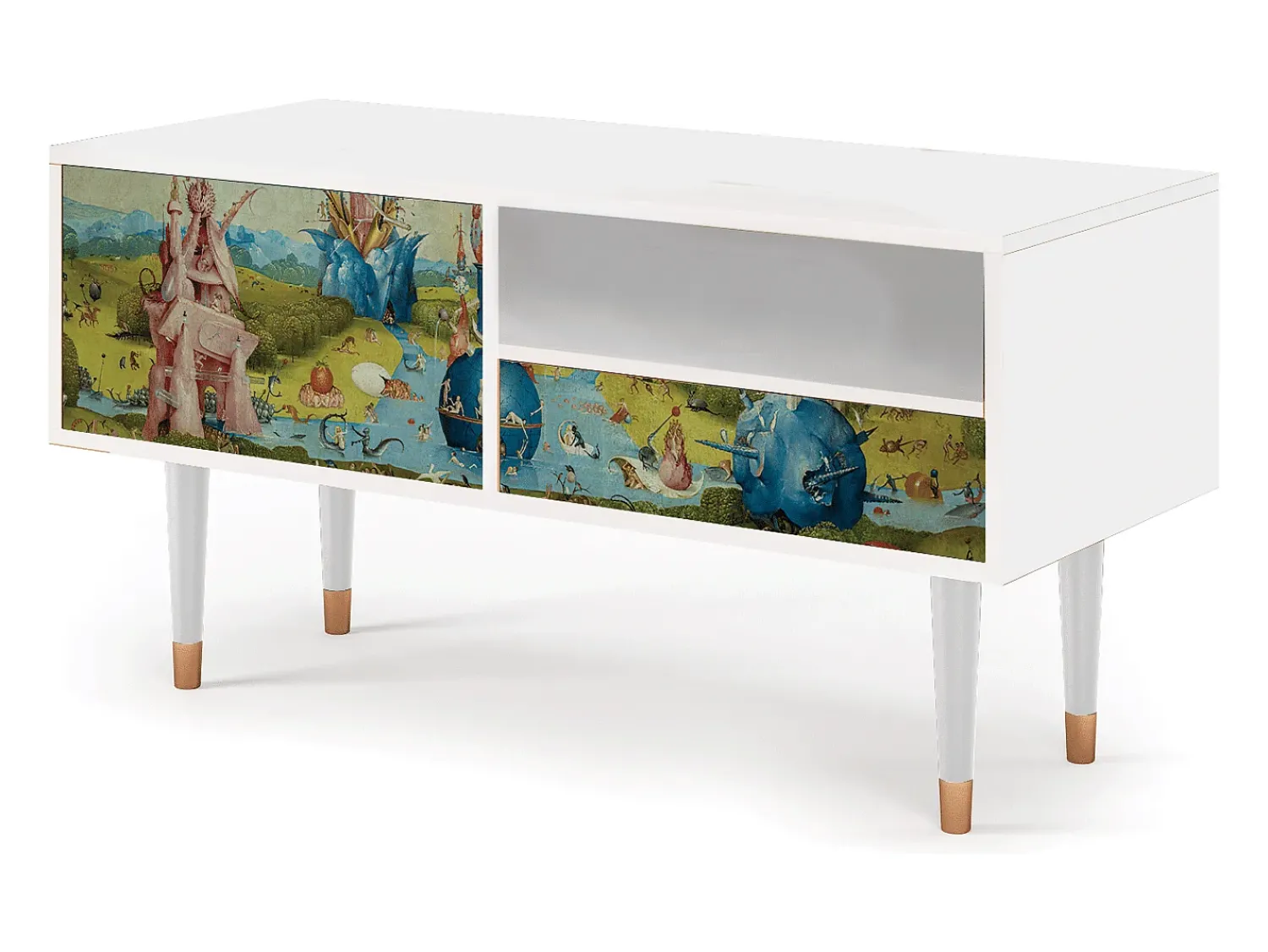 Móvel De Tv| Mueble de TV - 115х59х48 cm - T3 - The Garden 2 by Bosch, Branco Bege