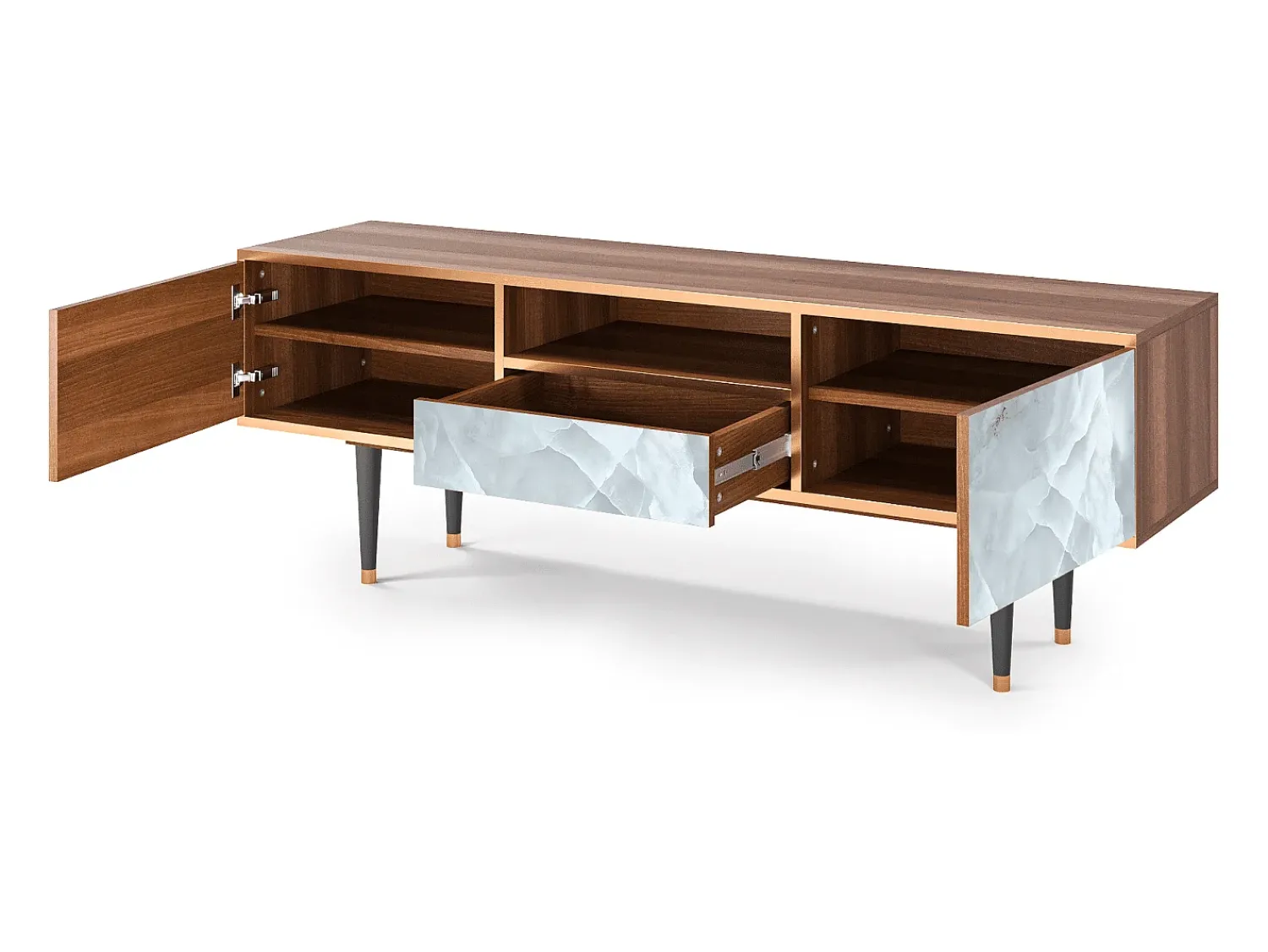Mueble de TV - 170х59х41 cm - T6 - The Onyx, Nogueira^ Móvel De Tv