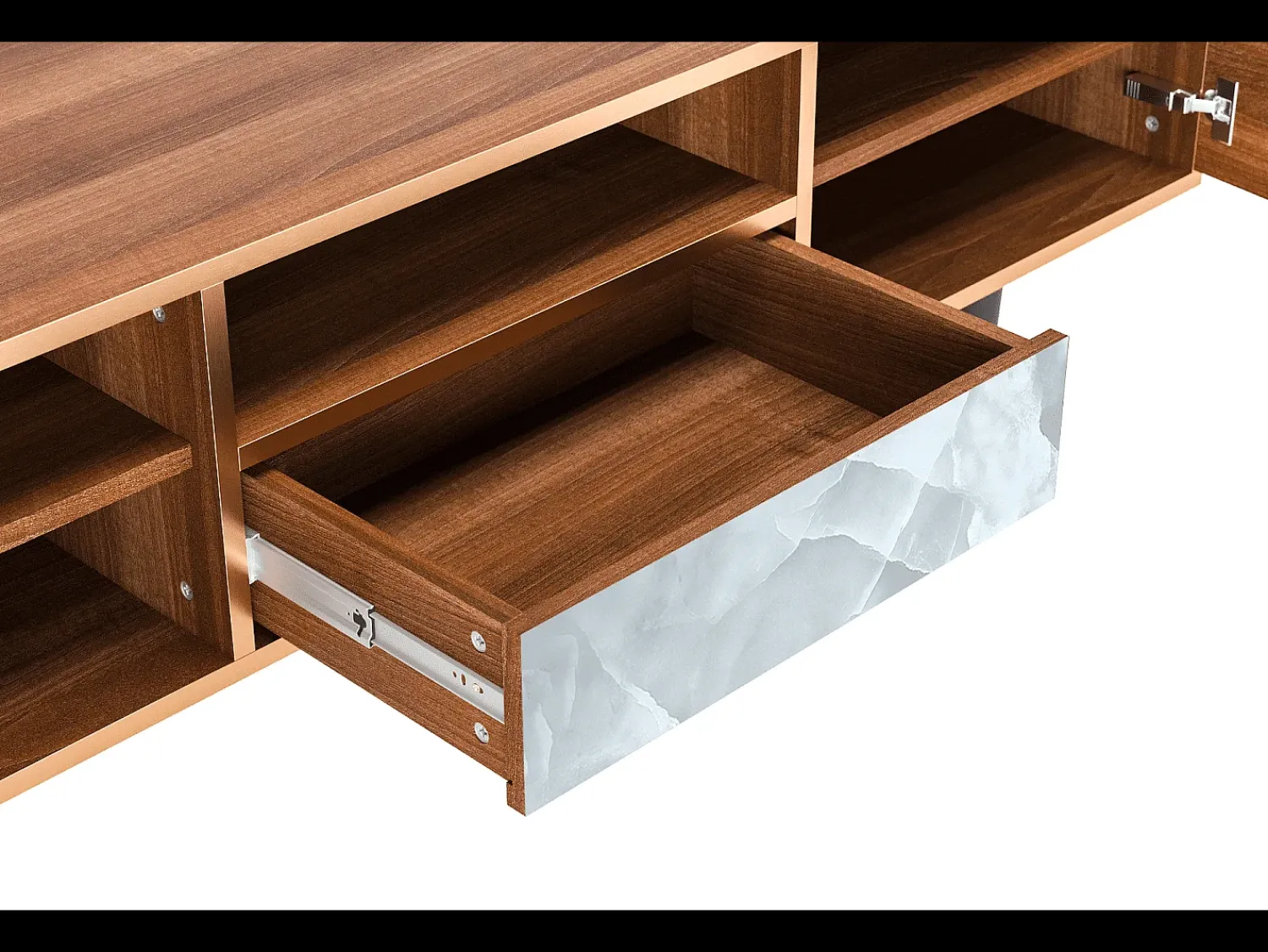 Mueble de TV - 170х59х41 cm - T6 - The Onyx, Nogueira^ Móvel De Tv