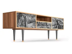 Móvel De Tv* Mueble de TV - 170х59х41 cm - T6 - The Temptation, Nogueira Castanho