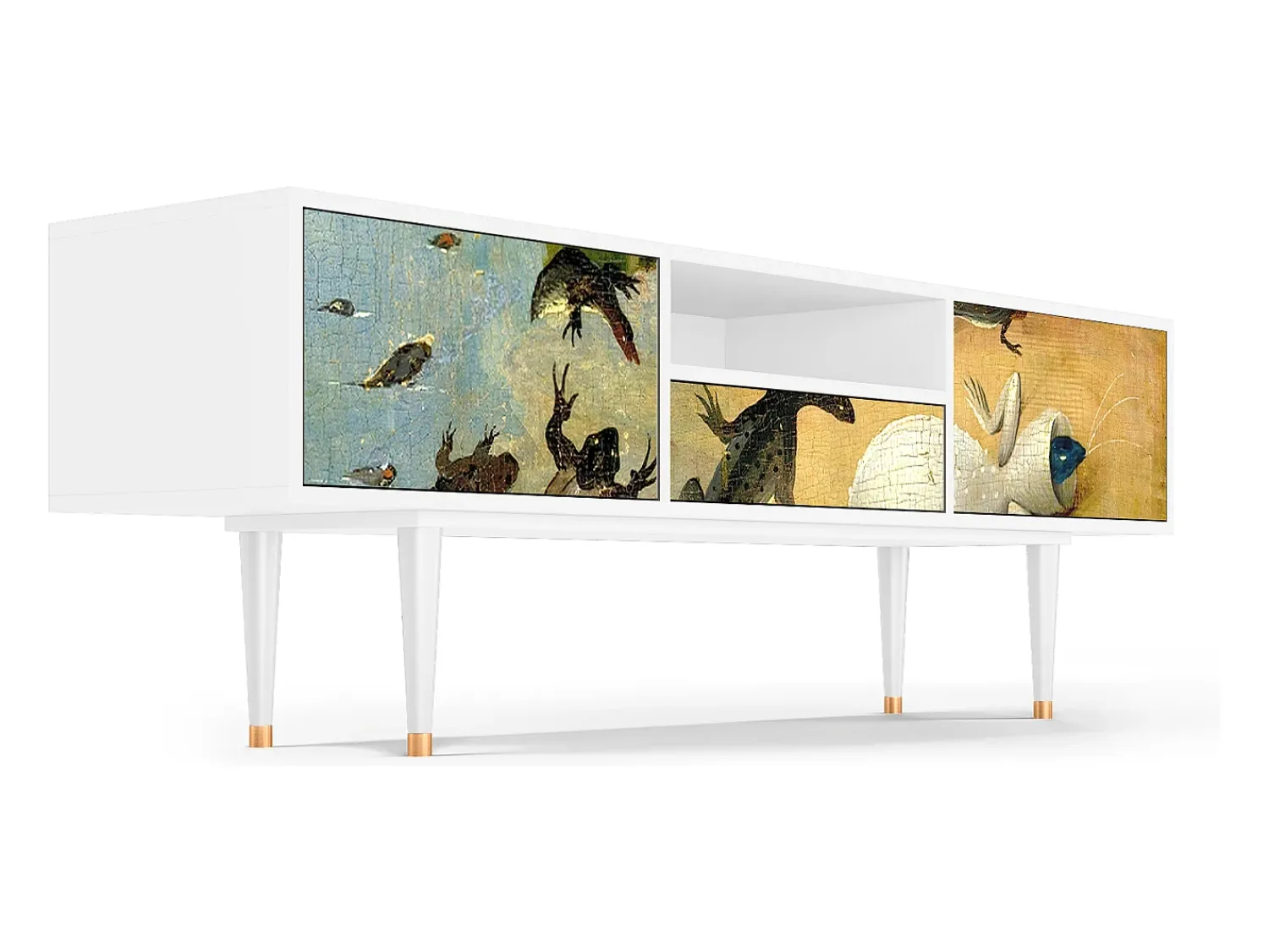 Móvel De Tv* Mueble de TV - 170х59х41 cm - T6 - The Garden by Bosch, Branco Bege