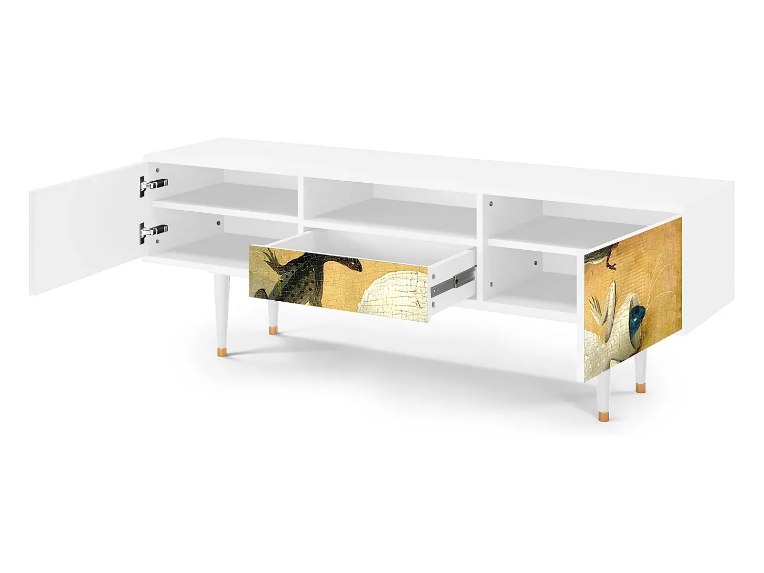 Móvel De Tv* Mueble de TV - 170х59х41 cm - T6 - The Garden by Bosch, Branco Bege