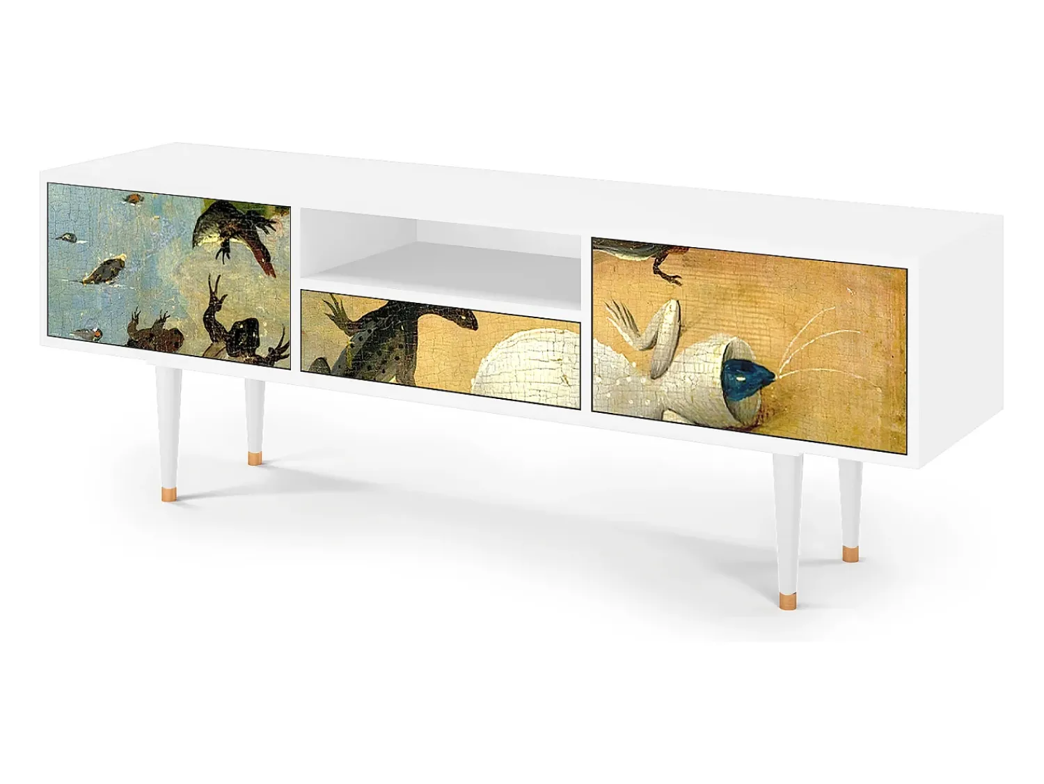 Móvel De Tv* Mueble de TV - 170х59х41 cm - T6 - The Garden by Bosch, Branco Bege