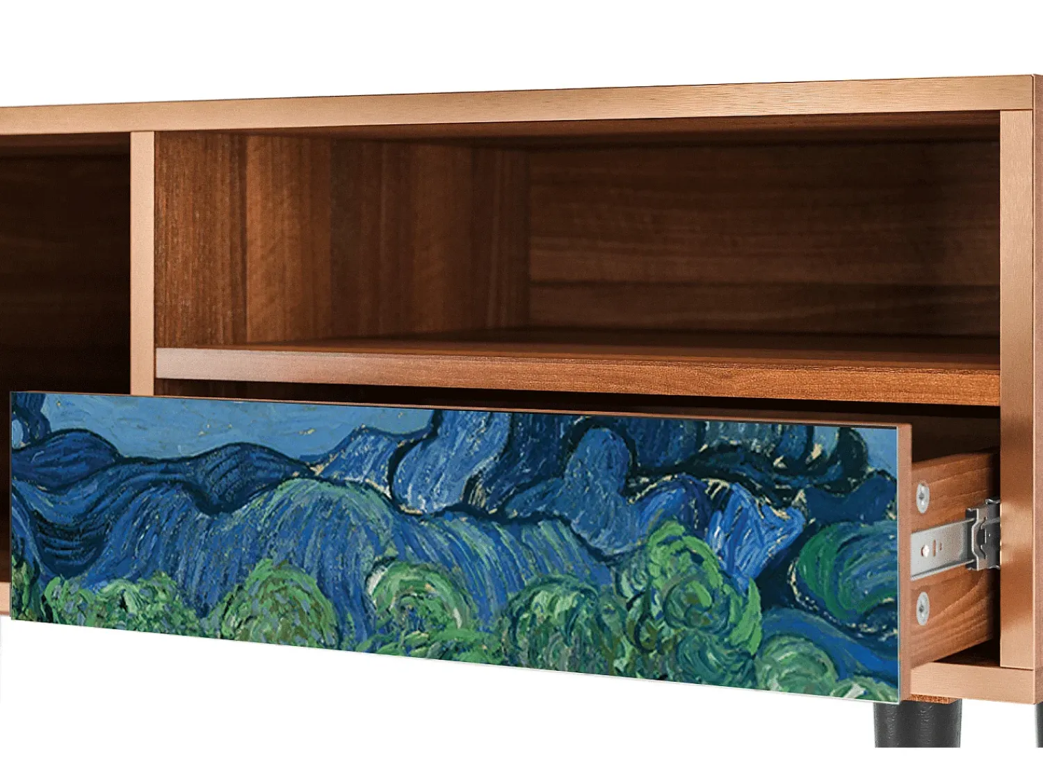 Móvel De Tv* Mueble de TV - 115х59х48 cm - T3 - The Oil Trees, Nogueira Castanho