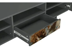 Móvel De Tv* Mueble de TV - 170х59х41 cm - T6 - The Fall, Antracite Cinza antracite