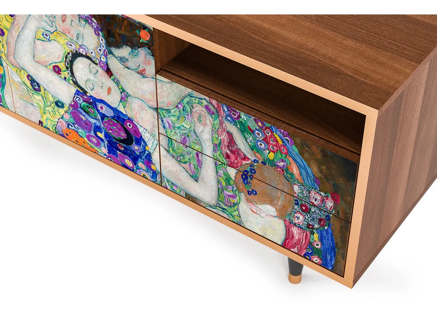 Móvel De Tv| Mueble de TV - 125х56х41 cm - T7 - The Maiden by Klimt, Nogueira Castanho
