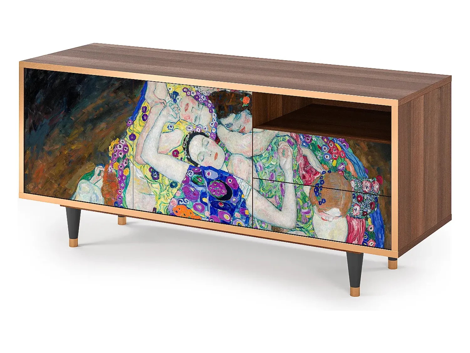 Móvel De Tv| Mueble de TV - 125х56х41 cm - T7 - The Maiden by Klimt, Nogueira Castanho