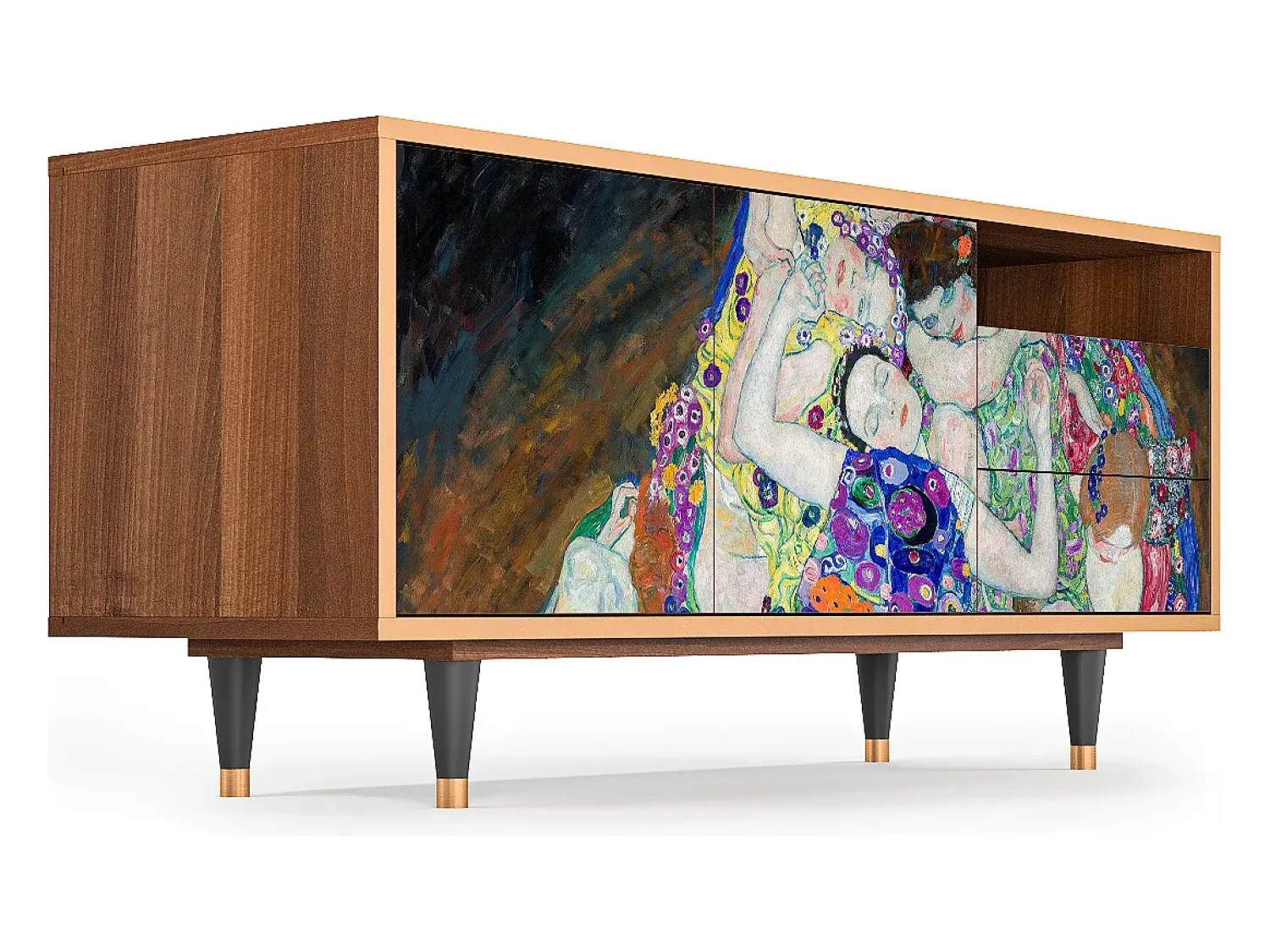 Móvel De Tv| Mueble de TV - 125х56х41 cm - T7 - The Maiden by Klimt, Nogueira Castanho