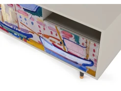 Discount Mueble de TV - 125х56х41 cm - T7 - The Port of Collioure , Areia Bege