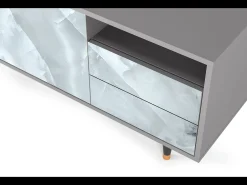 Móvel De Tv| Mueble de TV - 125х56х41 cm - T7 - The Onyx, Cinza Cinzento