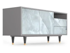 Móvel De Tv| Mueble de TV - 125х56х41 cm - T7 - The Onyx, Cinza Cinzento