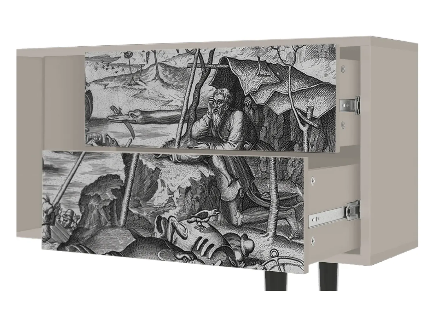 Móvel De Tv* Mueble de TV - 170х69х48 cm - T1 - The Temptation, Areia Bege