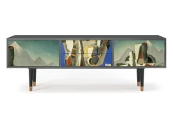 Móvel De Tv| Mueble de TV - 170х59х48 cm - T4 - The Cubist Paintings , Antracite Cinza antracite