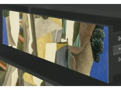 Móvel De Tv| Mueble de TV - 170х59х48 cm - T4 - The Cubist Paintings , Antracite Cinza antracite