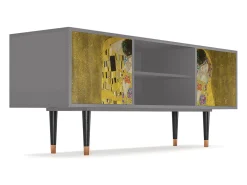 Móvel De Tv* Mueble de TV - 170х69х48 cm - T2 - The Kiss by Klimt , Cinza Cinzento