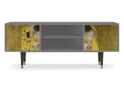 Móvel De Tv* Mueble de TV - 170х69х48 cm - T2 - The Kiss by Klimt , Cinza Cinzento
