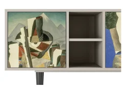 Móvel De Tv* Mueble de TV - 150х69х41 cm - T5 - The Cubist Paintings , Areia Bege