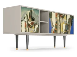 Móvel De Tv* Mueble de TV - 150х69х41 cm - T5 - The Cubist Paintings , Areia Bege