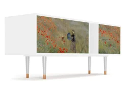 Móvel De Tv| Mueble de TV - 170х69х48 cm - T1 - The Poppy Field , Branco Bege