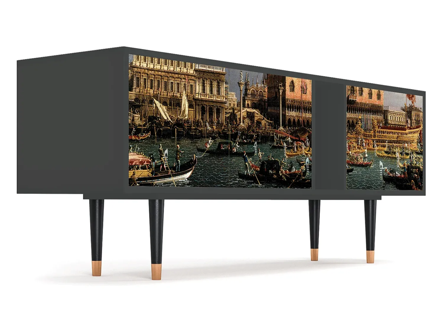 Outlet Mueble de TV - 170х69х48 cm - T1 - The Bucintoro, Antracite Cinza antracite