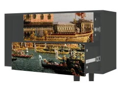 Outlet Mueble de TV - 170х69х48 cm - T1 - The Bucintoro, Antracite Cinza antracite