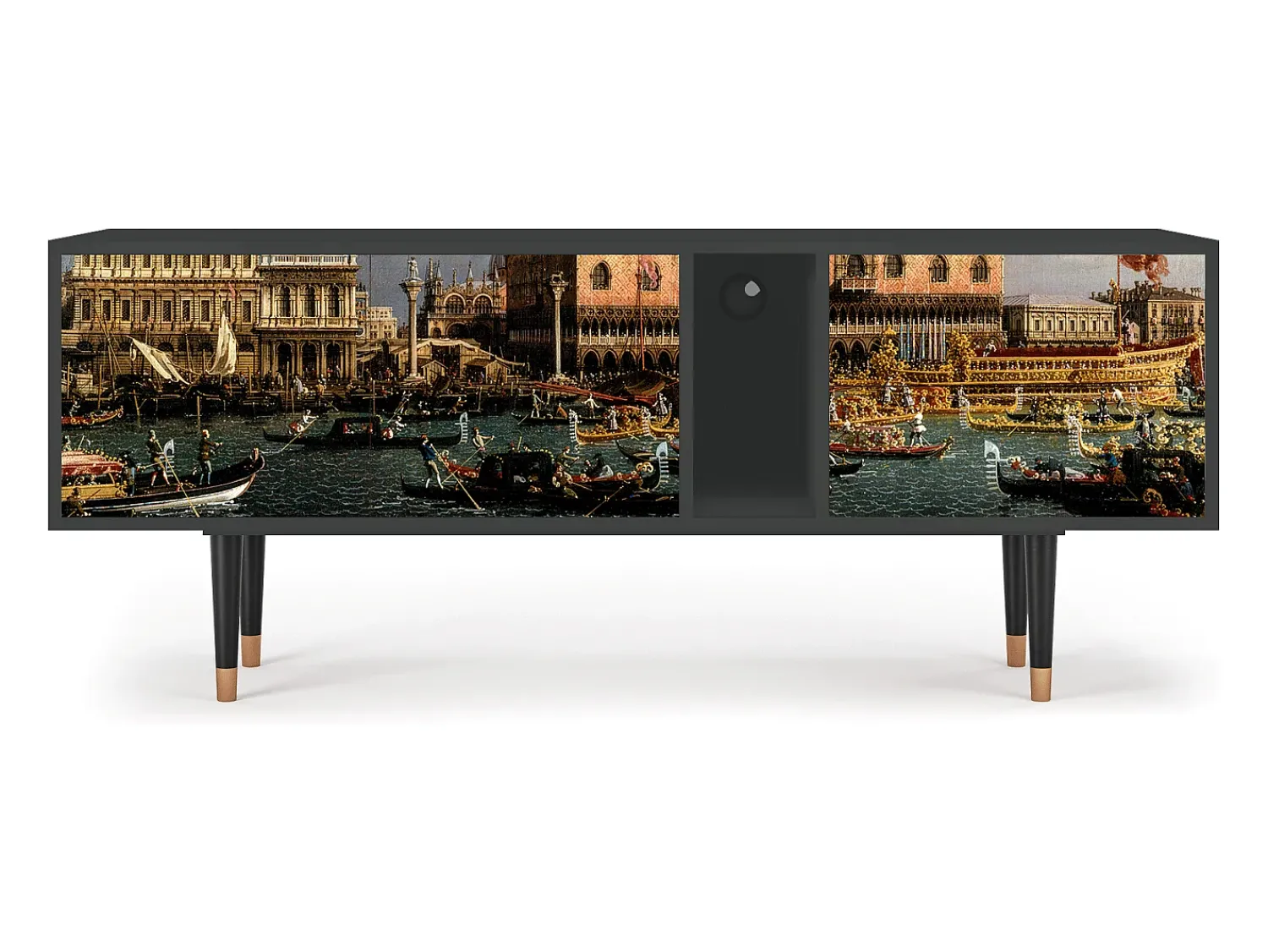 Outlet Mueble de TV - 170х69х48 cm - T1 - The Bucintoro, Antracite Cinza antracite