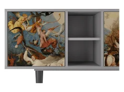 Móvel De Tv| Mueble de TV - 150х69х41 cm - T5 - The Fall, Cinza Cinzento