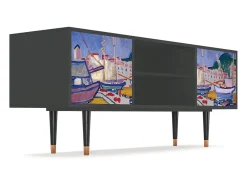 Mueble de TV - 170х69х48 cm - T2 - The Port of Collioure , Antracite^ Móvel De Tv