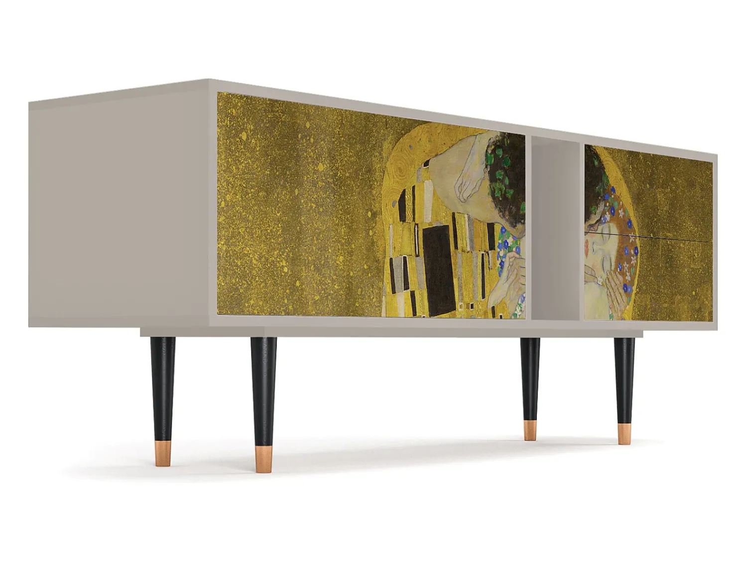 Discount Mueble de TV - 170х69х48 cm - T1 - The Kiss by Klimt , Areia Bege