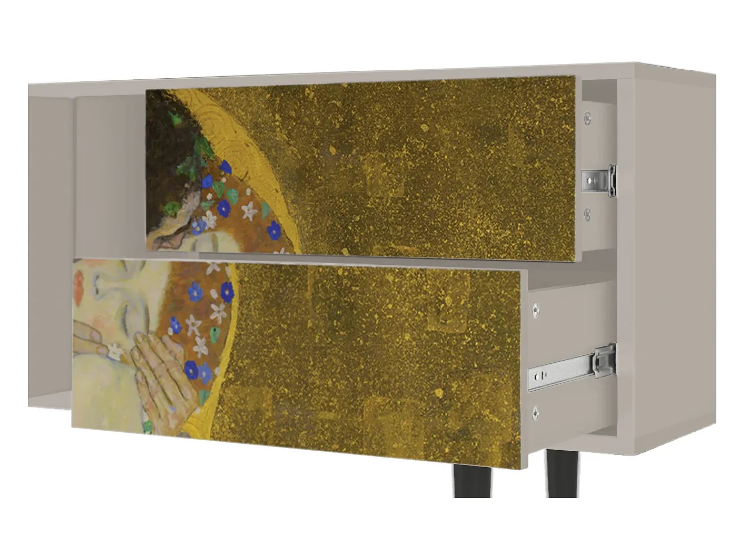 Discount Mueble de TV - 170х69х48 cm - T1 - The Kiss by Klimt , Areia Bege