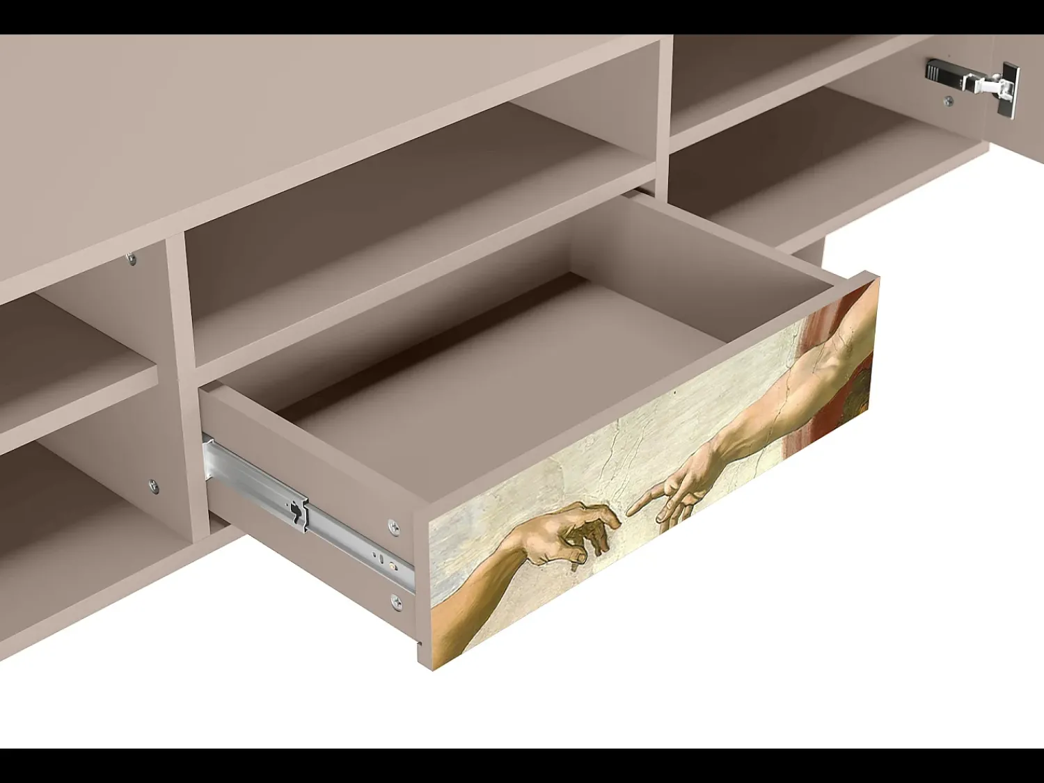 Móvel De Tv| Mueble de TV - 170х59х41 cm - T6 - The Creation of Adam, Latte Bege