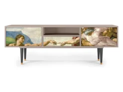 Móvel De Tv| Mueble de TV - 170х59х41 cm - T6 - The Creation of Adam, Latte Bege