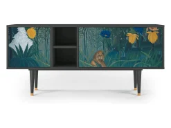 Móvel De Tv| Mueble de TV - 150х69х41 cm - T5 - The Repast of the Lion, Antracite Cinza antracite