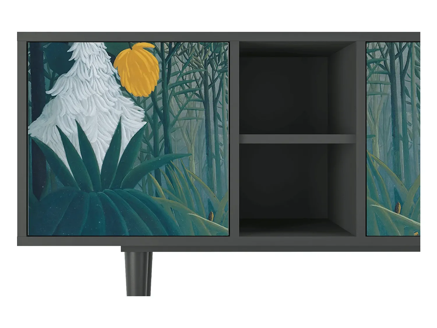 Móvel De Tv| Mueble de TV - 150х69х41 cm - T5 - The Repast of the Lion, Antracite Cinza antracite