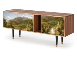 Móvel De Tv| Mueble de TV - 170х69х48 cm - T1 - The Heart of the Andes , Nogueira Castanho