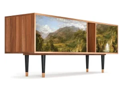 Móvel De Tv| Mueble de TV - 170х69х48 cm - T1 - The Heart of the Andes , Nogueira Castanho