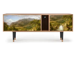 Móvel De Tv| Mueble de TV - 170х69х48 cm - T1 - The Heart of the Andes , Nogueira Castanho
