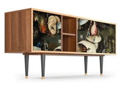 Móvel De Tv* Mueble de TV - 150х69х41 cm - T5 - The Garden 2, Nogueira Castanho