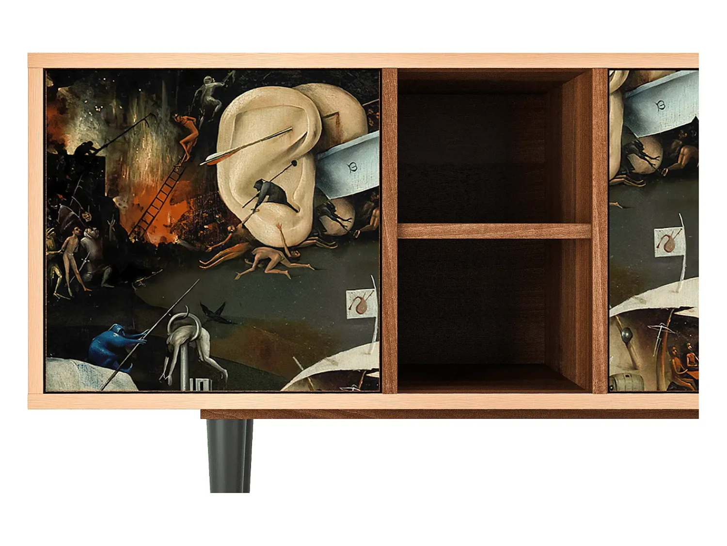 Móvel De Tv* Mueble de TV - 150х69х41 cm - T5 - The Garden 2, Nogueira Castanho