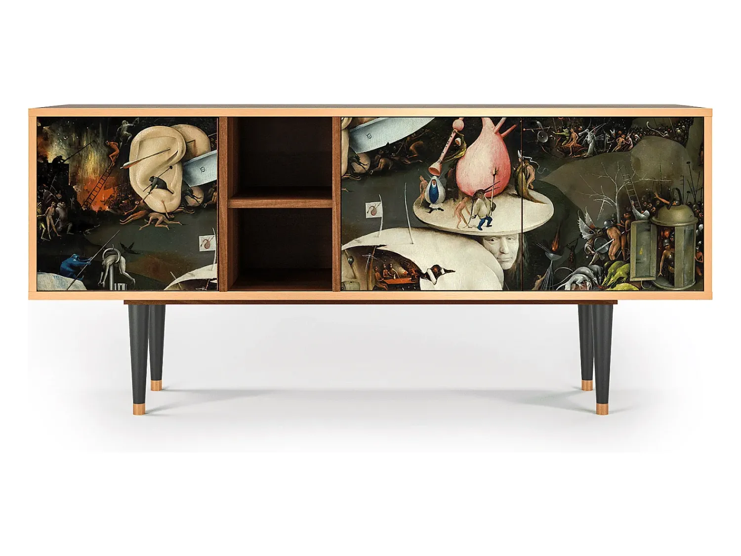 Móvel De Tv* Mueble de TV - 150х69х41 cm - T5 - The Garden 2, Nogueira Castanho