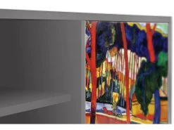 Móvel De Tv| Mueble de TV - 170х69х48 cm - T2 - The Turning Road, Cinza Cinzento