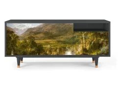 Móvel De Tv* Mueble de TV - 125х56х41 cm - T7 - The Heart of the Andes , Antracite Cinza antracite