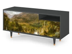 Móvel De Tv* Mueble de TV - 125х56х41 cm - T7 - The Heart of the Andes , Antracite Cinza antracite