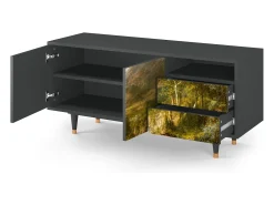 Móvel De Tv* Mueble de TV - 125х56х41 cm - T7 - The Heart of the Andes , Antracite Cinza antracite