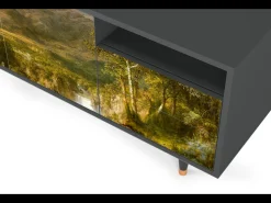 Móvel De Tv* Mueble de TV - 125х56х41 cm - T7 - The Heart of the Andes , Antracite Cinza antracite