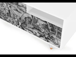 Best Mueble de TV - 125х56х41 cm - T7 - The Temptation, Branco Bege