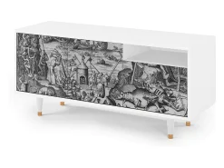 Best Mueble de TV - 125х56х41 cm - T7 - The Temptation, Branco Bege