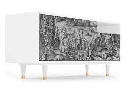 Best Mueble de TV - 125х56х41 cm - T7 - The Temptation, Branco Bege