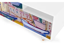 Hot Mueble de TV - 125х56х41 cm - T7 - The Port of Collioure , Branco Bege